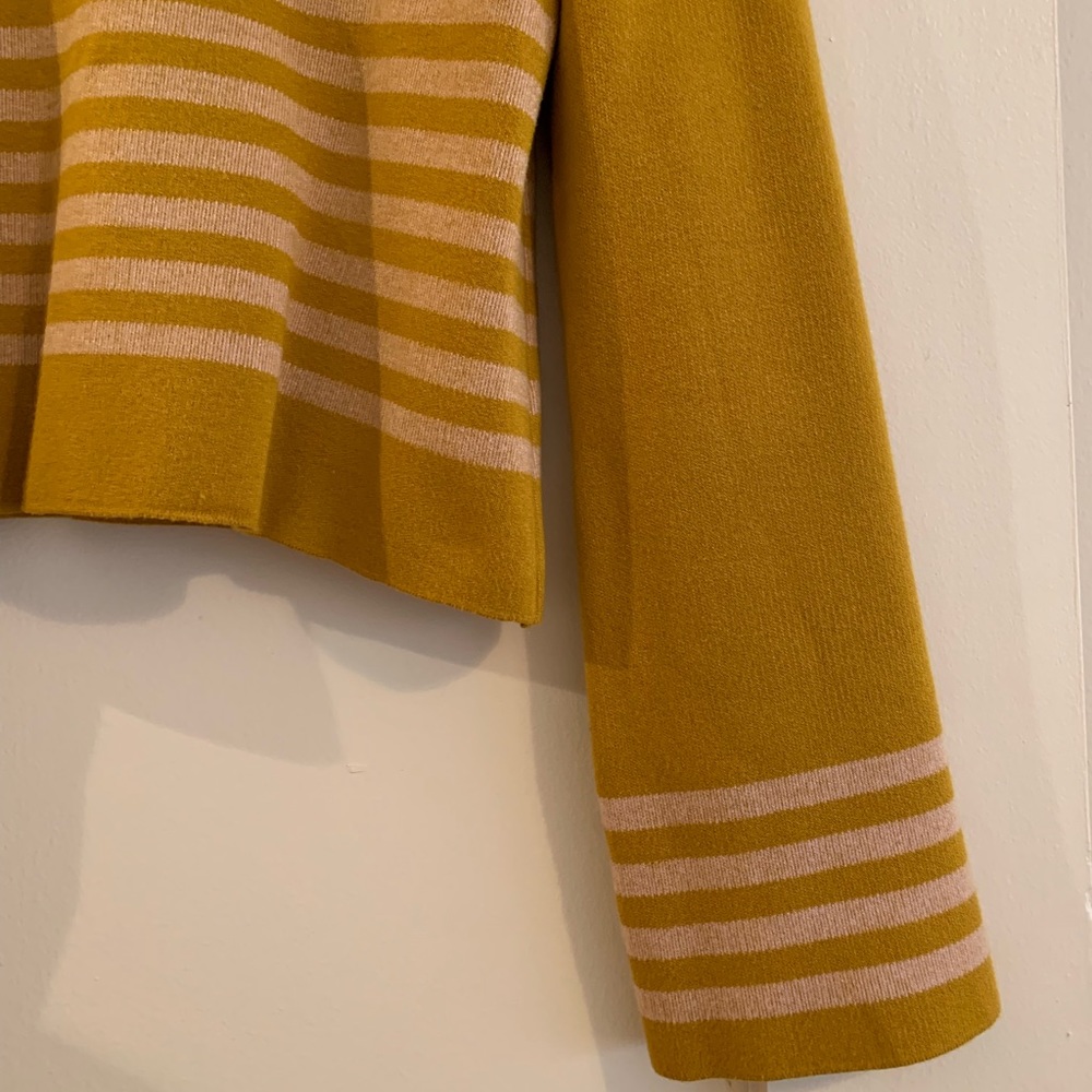 Moth (Anthropologie) Cropped Mustard Sweater - Picture 2 of 3